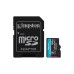 Card de memorie MicroSD 64GB Kingston Canvas Go Plus Gen 4 + SD Adapter