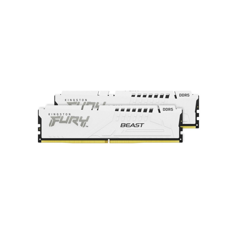 Оперативная память 32GB (Kit of 2x16GB) DDR5-5600 Kingston Fury Beast DDR5 White Expo