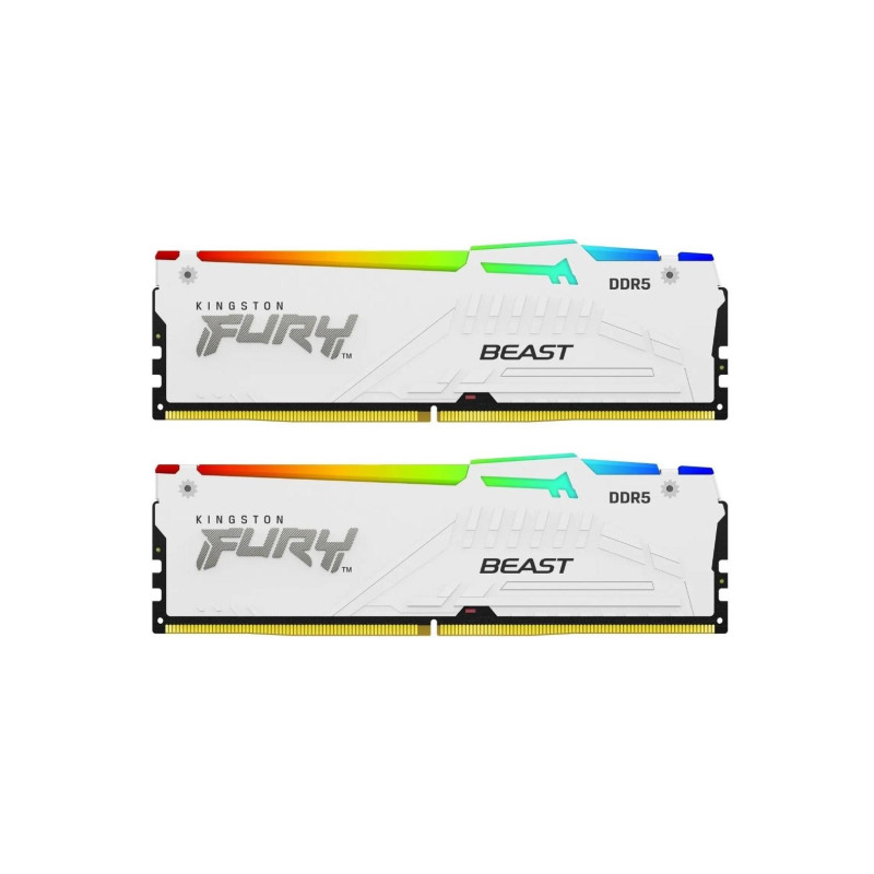 Оперативная память 32GB (Kit of 2x16GB) DDR5-6400 Kingston Fury Renegade White DDR5 RGB