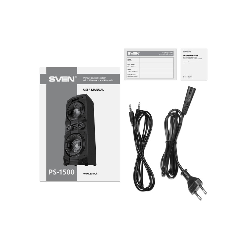 Портативная колонка Sven PS-1500, Black