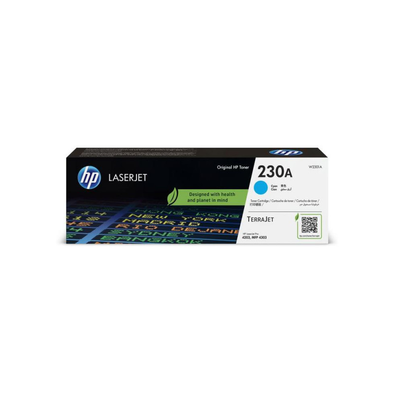 Тонер HP 230A Cyan на 1800 страниц для HP Color LaserJet Pro 4203dn, HP Color LaserJet Pro 4203dw, HP LaserJet Pro MFP