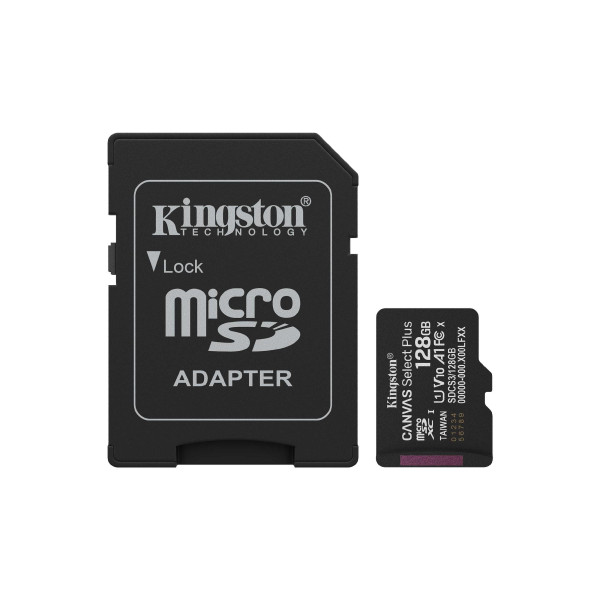 Card de memorie MicroSD 128GB Kingston Canvas  Select Plus Gen3 SDCS3/128GB+SD adapter