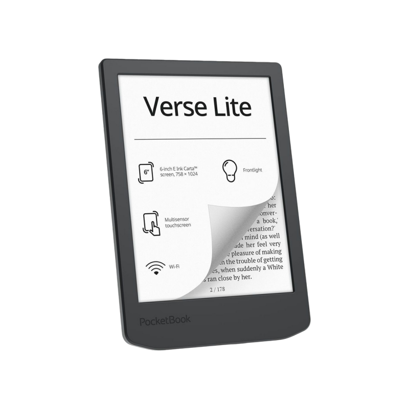 PocketBook 619 Verse Lite, Mist Gray, 6" E Ink Carta (1024х758