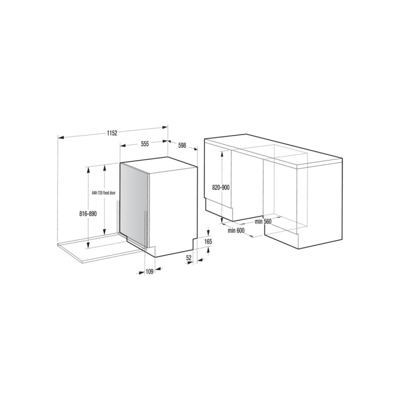 Dish Washer/bin Gorenje GV16D5