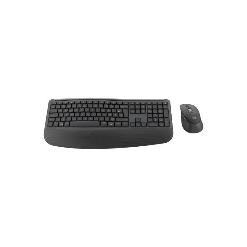 Wireless Keyboard & Mouse Logitech MK880, Signature Comfort Plus, Quiet typing, Concave keys, Palm rest,