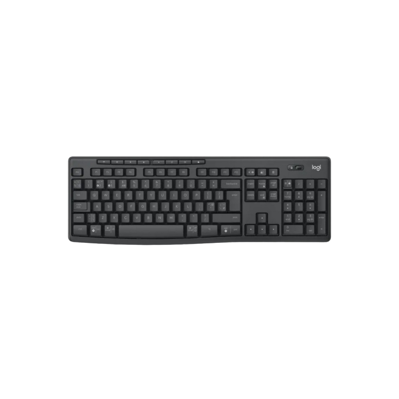 Wireless Keyboard & Mouse Logitech MK370, Media keys, Silent, Spill-resistant, 5M, 1000dpi, 3 buttons, 2xAAA/1xAA, 2.4Ghz+BT