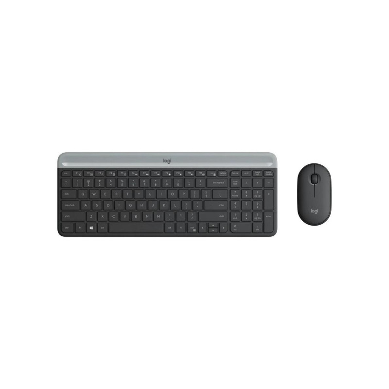 Wireless Keyboard & Mouse Logitech MK470, Ultra-thin, Compact, Quiet typing, US Layout, Graphite