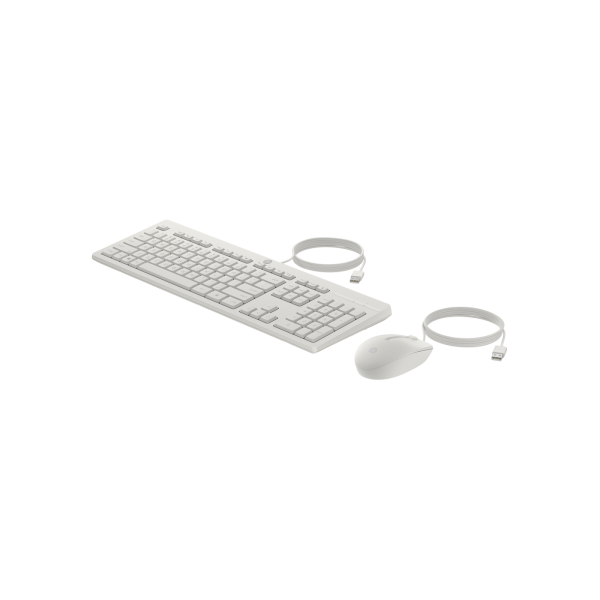 Клавиатура и мышь HP 225, полноразмерная клавиатура; 3-зонная раскладка, мышь 3 кнопки, 1200 dpi, длина кабеля 1,8 м, USB.