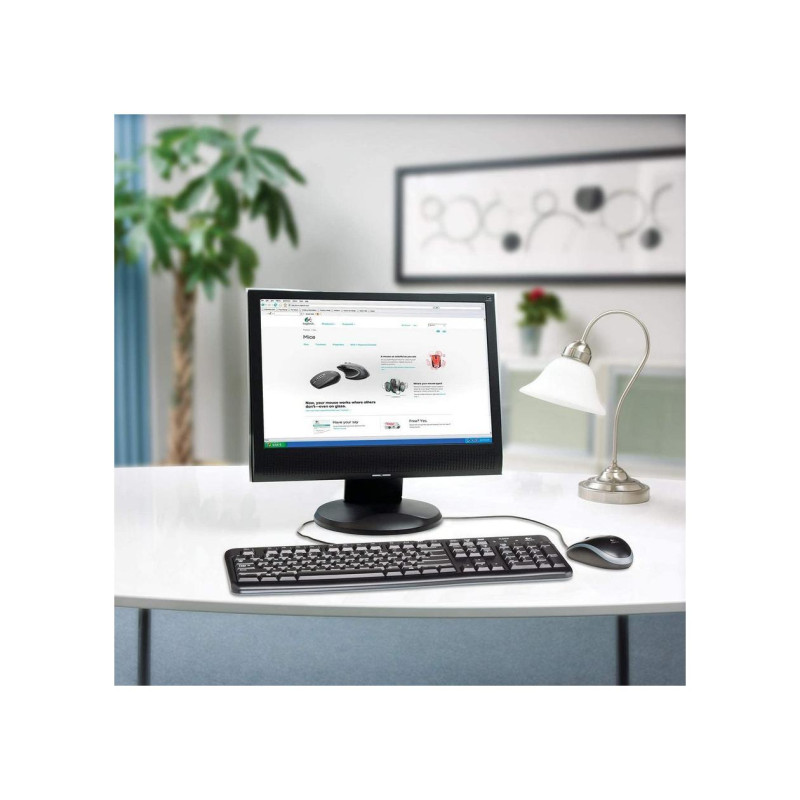 Клавиатура Logitech MK120, EN/RU, Black
