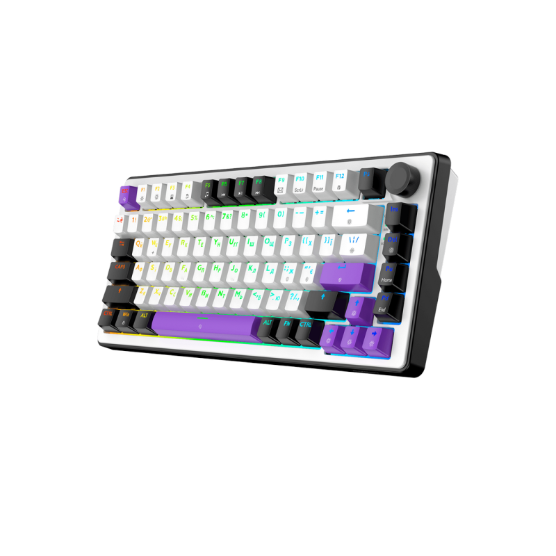 Gaming Keyboard HATOR Hellyberry HK75 White-Violet