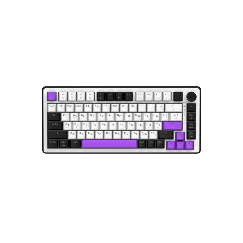 Gaming Keyboard HATOR Hellyberry HK75 White-Violet