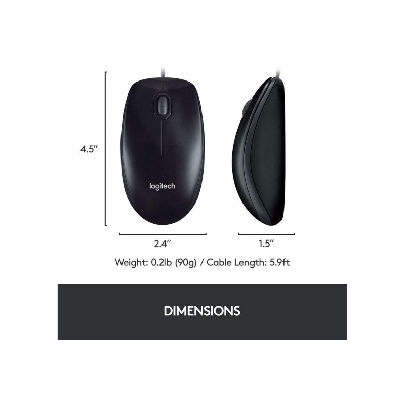 Клавиатура Logitech MK120, EN/RU, Black