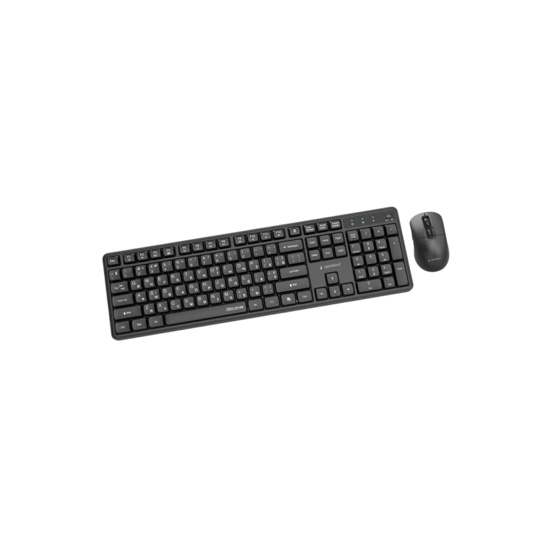 Wireless Keyboard & Mouse Gembird Silent key Pro Business KBS-WMS-01-CYRL, Slim , 5000dpi, 6 buttons,