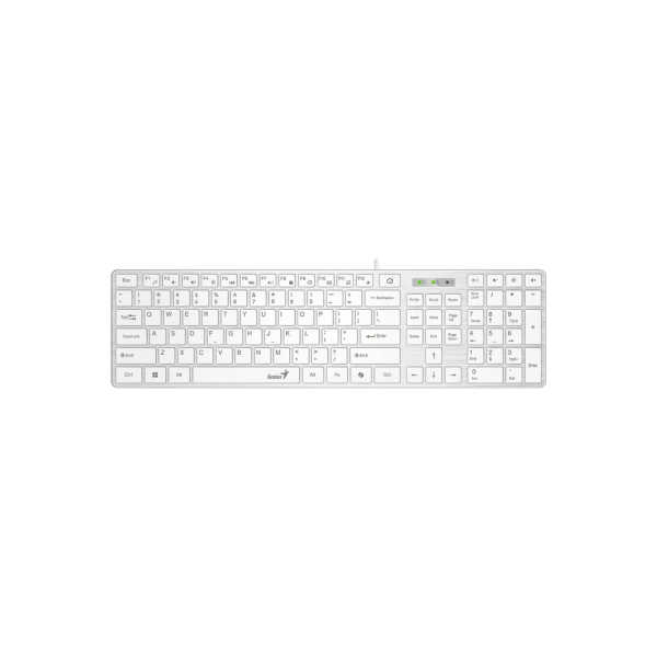 Keyboard Genius SlimStar 126, Multimedia, 12 Fn keys, Low-profile, Chocolate keycap, Smart, Brushed metal finish, 1