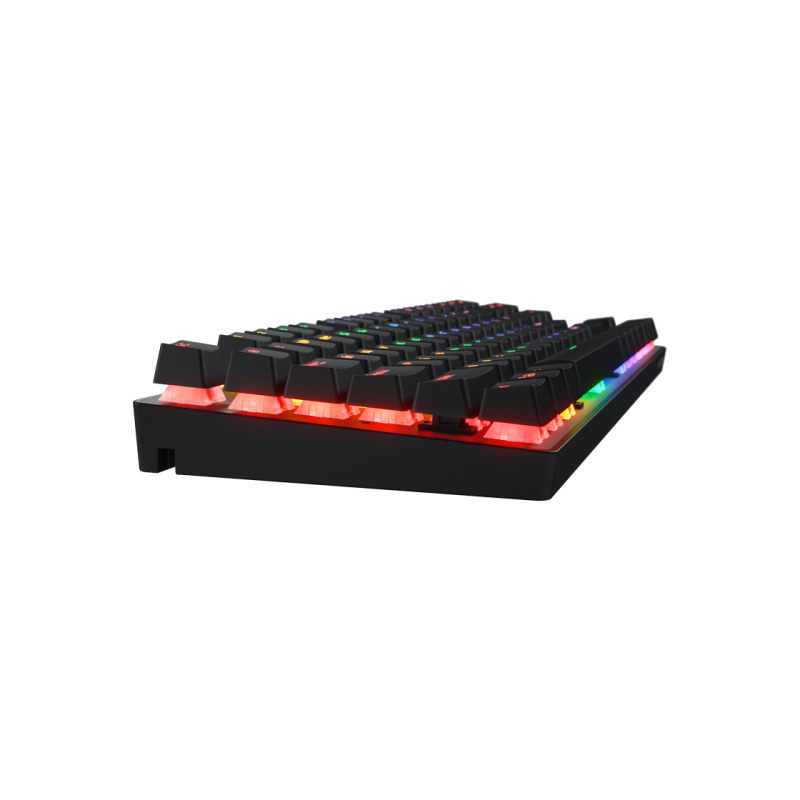 Wireless Gaming Keyboard HATOR Icefall Mecha TKL Rainbow, Mechanical, Rainbow LED, 1.8m, USB, EN/UA, Black