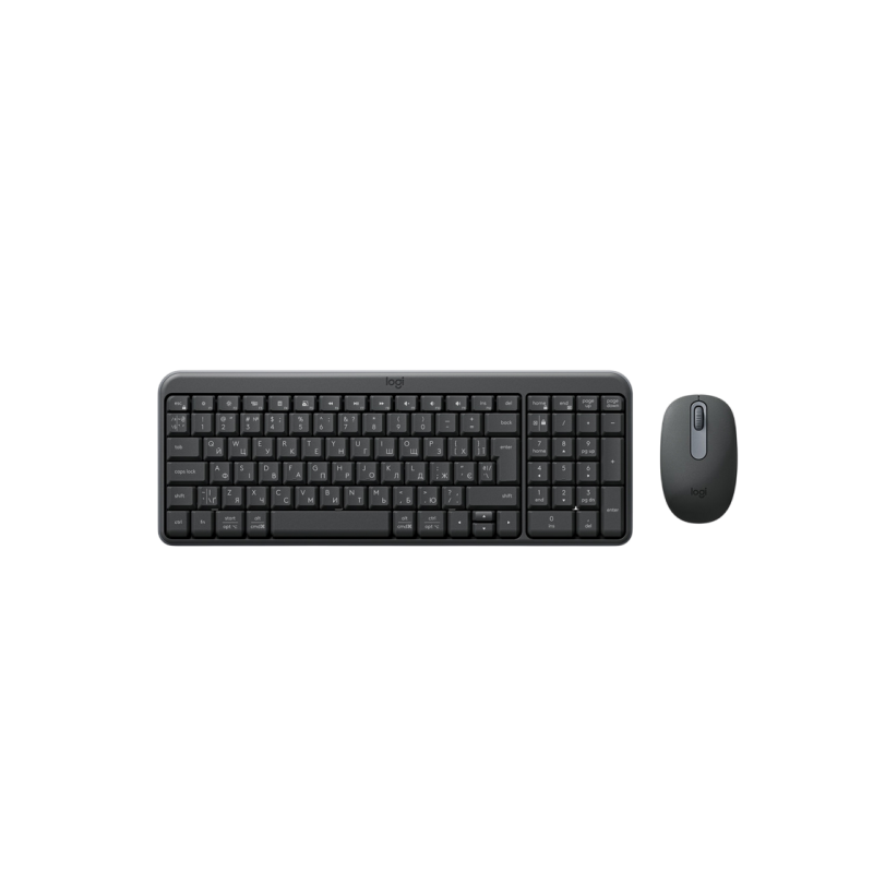 Wireless Keyboard & Mouse Logitech MK250, F-keys, 1000dpi, 3 buttons, 2xAAA/1xAA, 2.4Ghz, EN/UA, Black