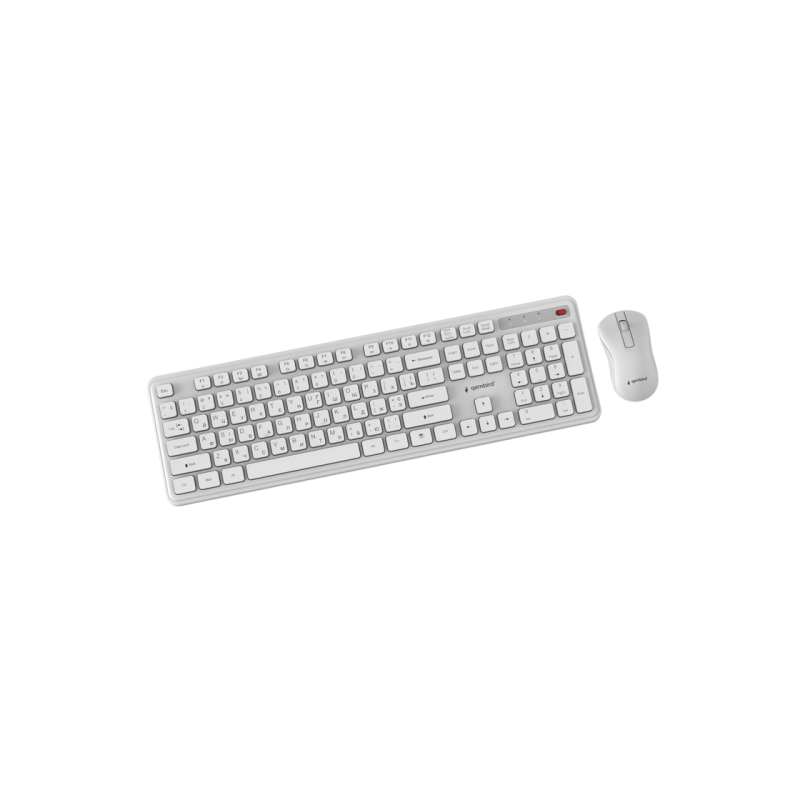 Wireless Keyboard & Mouse Gembird Slim Pro Business KBS-WPS-01-W-CYRL, Chocolate, 1200dpi, 3 buttons,