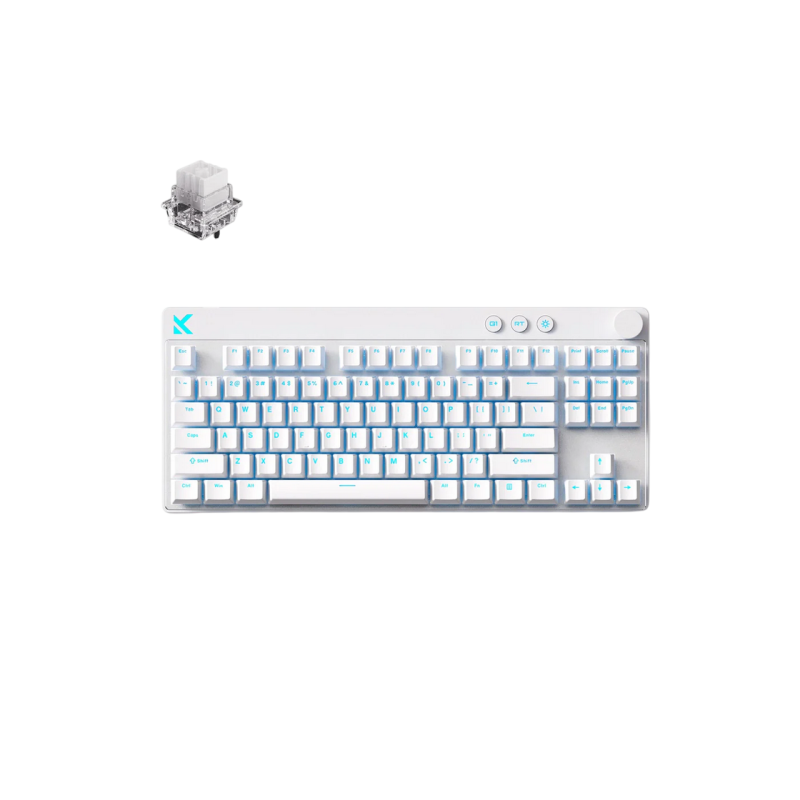 Gaming Keyboard MCHOSE Mix 87 Hall Effect Magnetic Switch, 80% Layout, Mount Tai Magnetic Switch, USB, EN, White