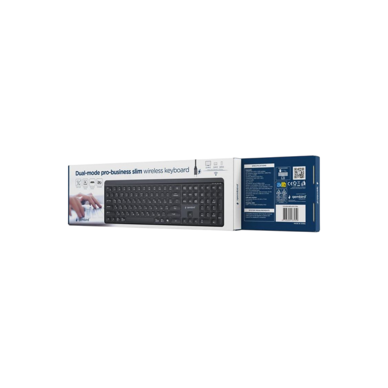 Keyboard Gembird KB-WPS-03-CYRL, EN/RU, Black