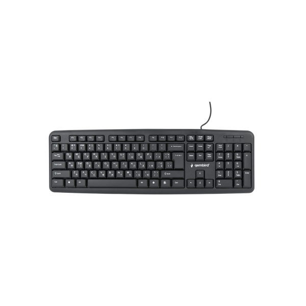 Keyboard Gembird KB-U-103-UA, Full size, Silent, 1.8m, USB, EN/UA, Black
