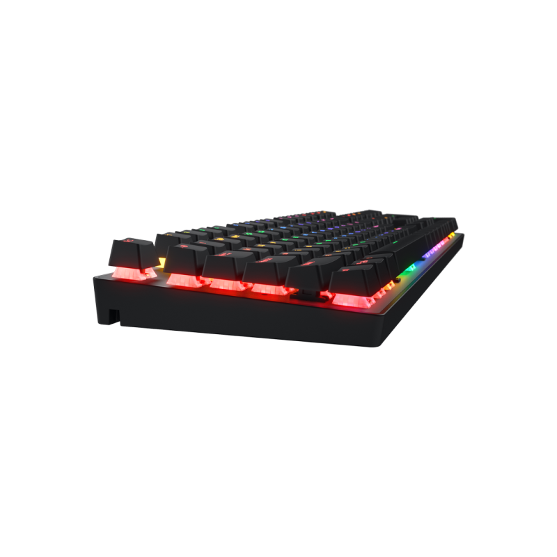Gaming Keyboard HATOR Icefall Mecha Rainbow, Mechanical, Rainbow LED, 1.8m, USB, EN/UA, Black