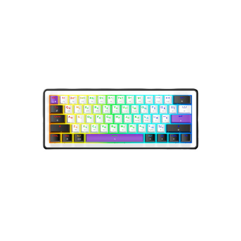Gaming Keyboard HATOR Hellyberry  HK60 Wireless White-Violet