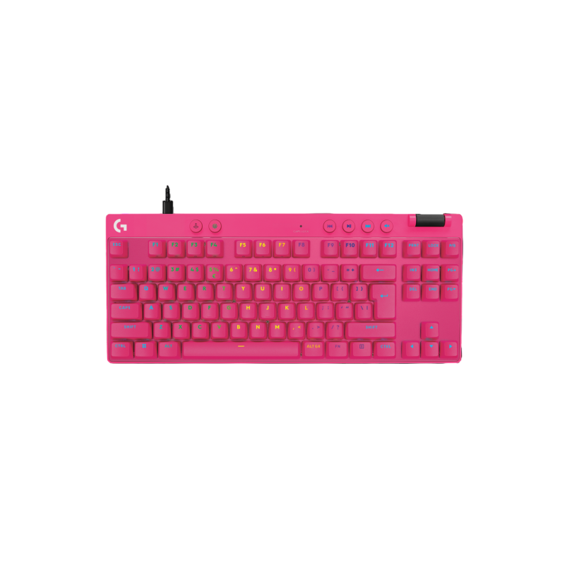 Gaming Wireless Keyboard Logitech G PRO X TKL Rapid, Mechanical, Tactile SW, PBT keycaps, Media сontrols, RGB, EN, 