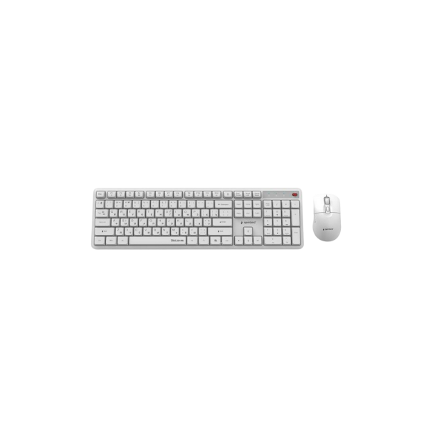 Wireless Keyboard & Mouse Gembird Silent key Pro Business KBS-WMS-01-W-CYRL, Silent, Slim , 5000dpi, 6 buttons