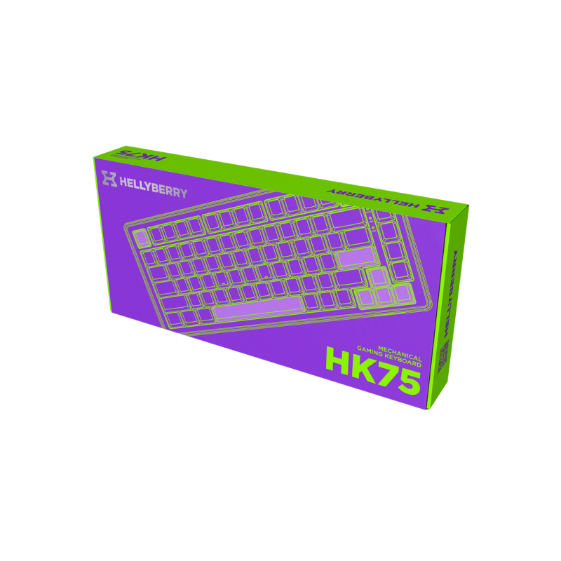 Gaming Keyboard HATOR Hellyberry HK75 White-Violet