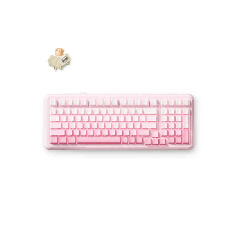 Gaming Wireless Keyboard MCHOSE K99 V2, Mechanical, Icy Creamsicle Switch, 98% Layout, PBT Double Shot, Gasket