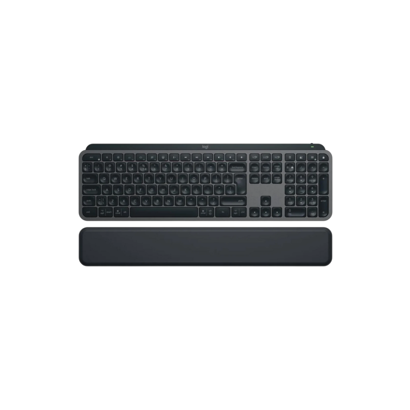 Wireless Keyboard Logitech MX Keys S Plus, Ultra thin, Premium typing, Metal plate, F-keys, Backlight, Palm rest, 