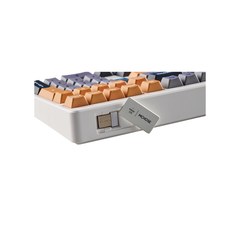 Gaming Wireless Keyboard MCHOSE x Unbox Therapy UT98, Mechanical, 98% Layout, Icy Creamsicle SW, EN, Retro Therapy