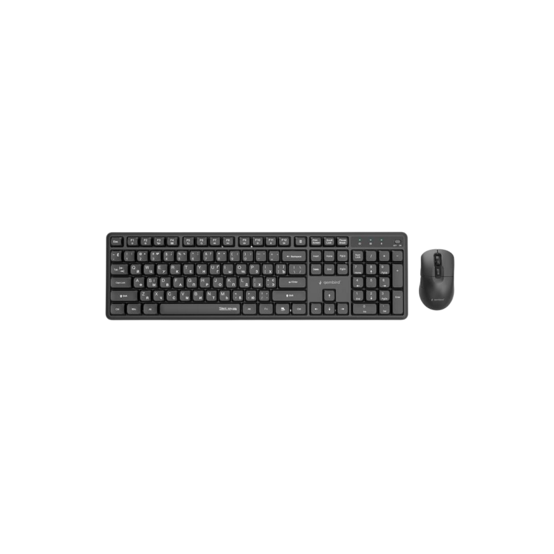 Wireless Keyboard & Mouse Gembird Silent key Pro Business KBS-WMS-01-CYRL, Slim , 5000dpi, 6 buttons, 