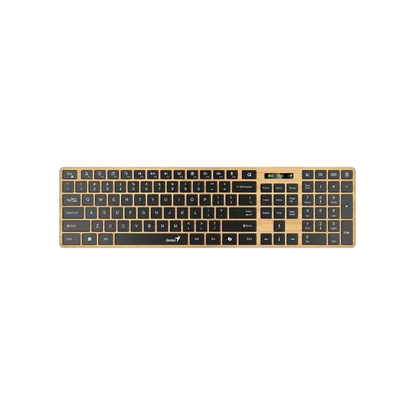 Wireless Keyboard Genius SlimStar 7250BT, Multimedia, 12 Fn Keys, Chocolate keys, Battery indicator, 1xAA, 2.4Ghz+