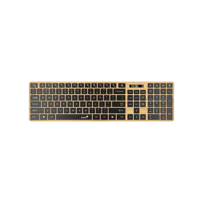 Wireless Keyboard Genius SlimStar 7250BT, Multimedia, 12 Fn Keys, Chocolate keys, Battery indicator, 1xAA, 2.4Ghz+