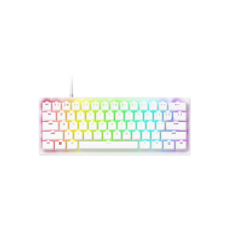 Игровая клавиатура Razer Huntsman V3 Pro Mini, белая.