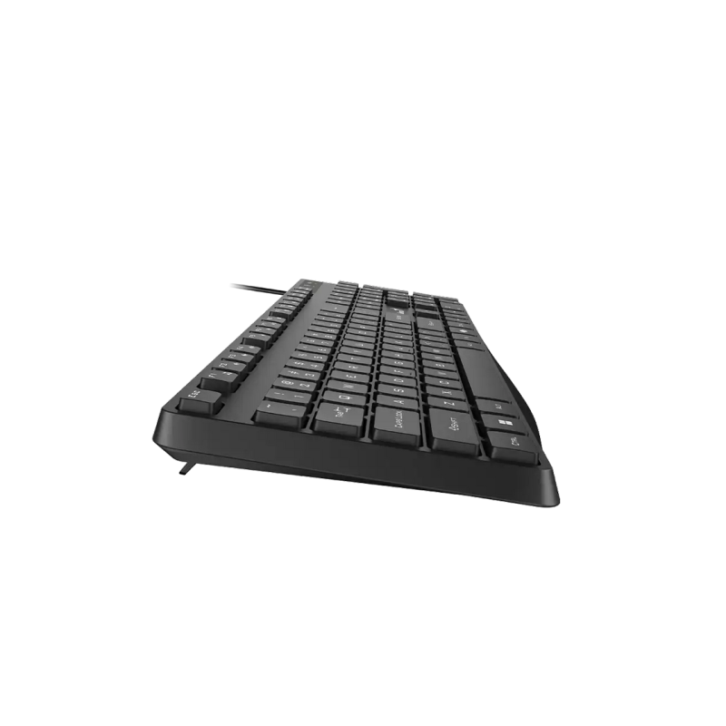 Keyboard Genius KB-117S, Classic, 12 Fn keys, Chocolate low-noise Keycap, Silent , 1.5m, USB, USB-C, EN/RU, Black