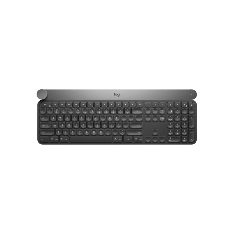 Wireless Keyboard Logitech CRAFT, Premium typing, Input dial, Spherical keys, Backlit, Multi-Device, Battery indicator, 2.4Ghz+
