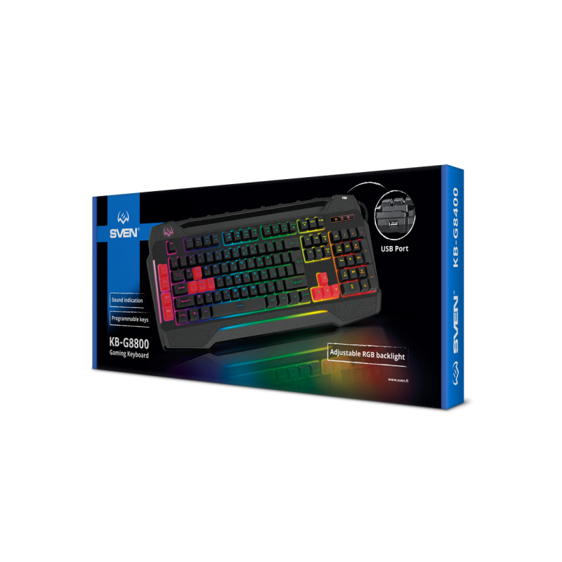 Клавиатура Sven KB-G8800, EN/RU, Black