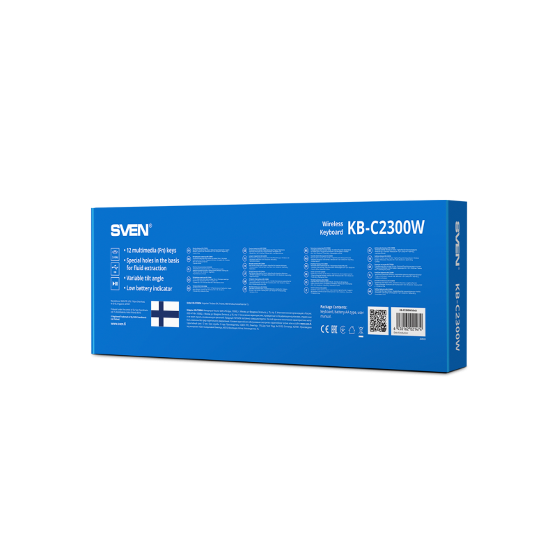 Клавиатура Sven KB-C2300W, EN/RU, Black