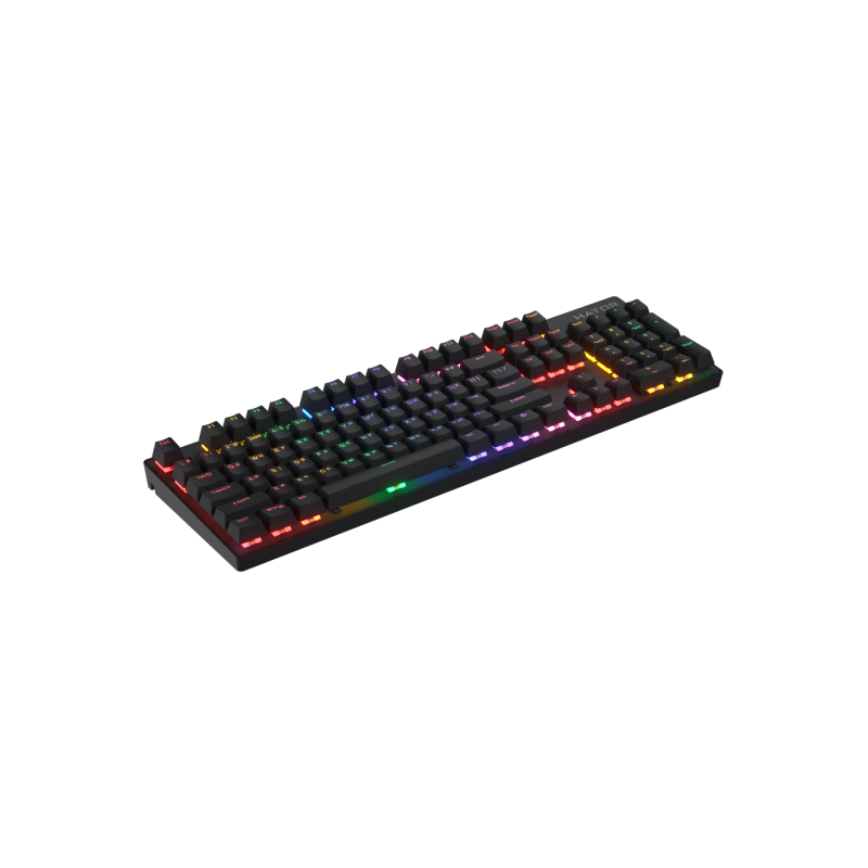 Gaming Keyboard HATOR Icefall Mecha Rainbow, Mechanical, Rainbow LED, 1.8m, USB, EN/UA, Black