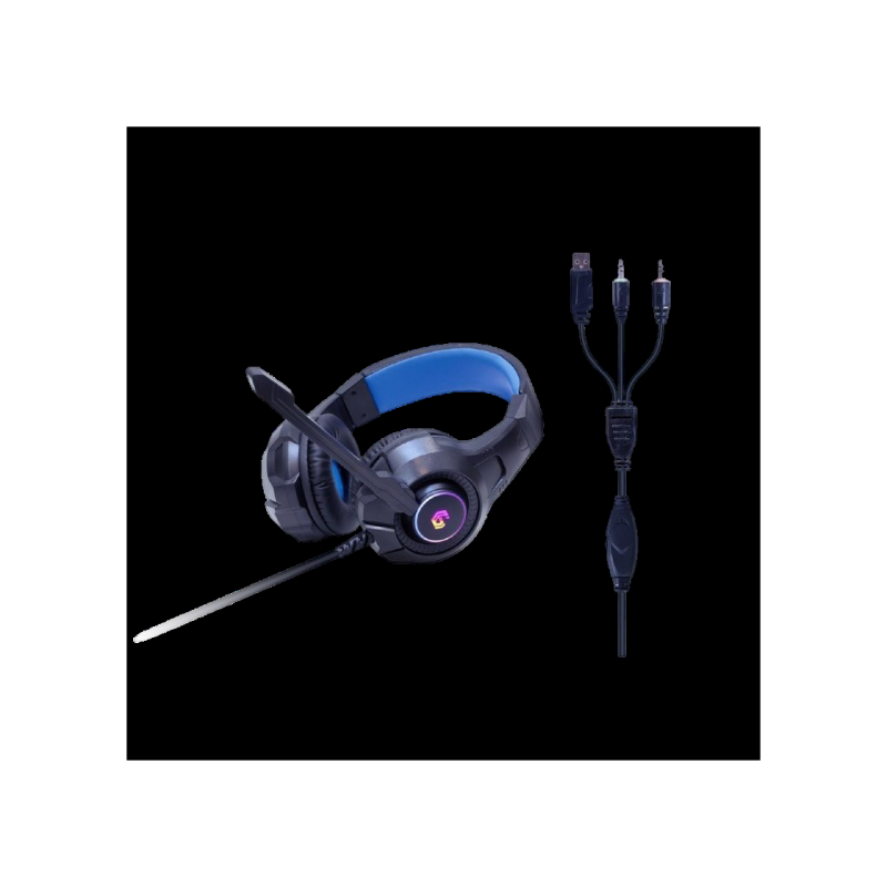 Gaming Keyboard & Mouse & Mouse Pad & Headset Gembird "Ghost" GGS-UMGL4-02, RGB, USB/3.5