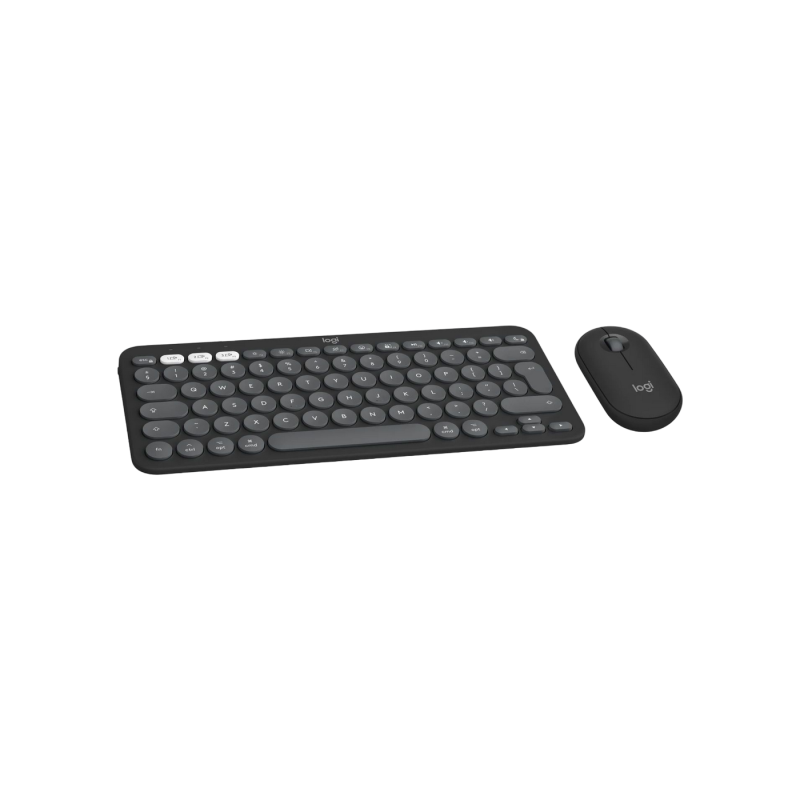 Wireless Keyboard & Mouse Logitech Pebble 2 Combo for MAC, Low-profile, BT/2.4, EN, Graphite