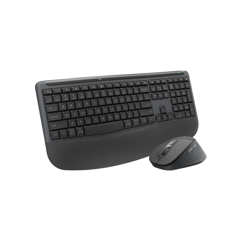 Wireless Keyboard & Mouse Logitech MK880, Signature Comfort Plus, Quiet typing, Concave keys, Palm rest,