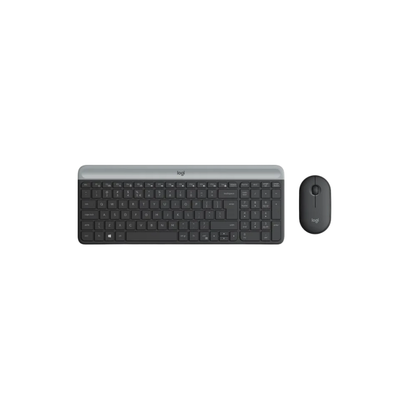 Wireless Keyboard & Mouse Logitech MK470, Ultra-thin, Compact, Quiet typing, US Layout, Graphite