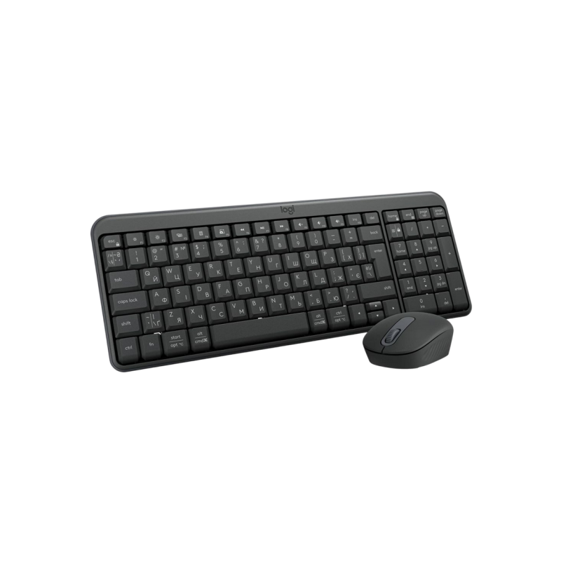 Wireless Keyboard & Mouse Logitech MK250, F-keys, 1000dpi, 3 buttons, 2xAAA/1xAA, 2.4Ghz, EN/UA, Black