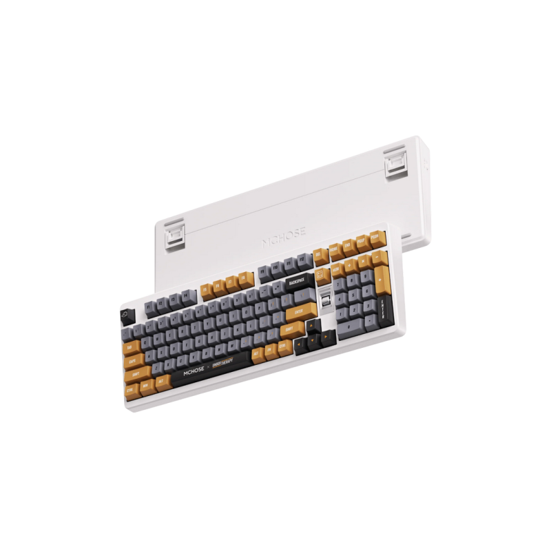 Gaming Wireless Keyboard MCHOSE x Unbox Therapy UT98, Mechanical, 98% Layout, Icy Creamsicle SW, EN, Retro Therapy