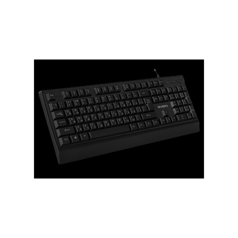Gaming Keyboard SVEN KB-C7150EL, Multicolored backlit, 12 Fn keys, Black, USB