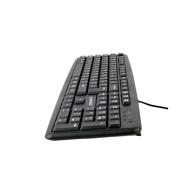 Keyboard Gembird KB-U-103-UA, Full size, Silent, 1.8m, USB, EN/UA, Black