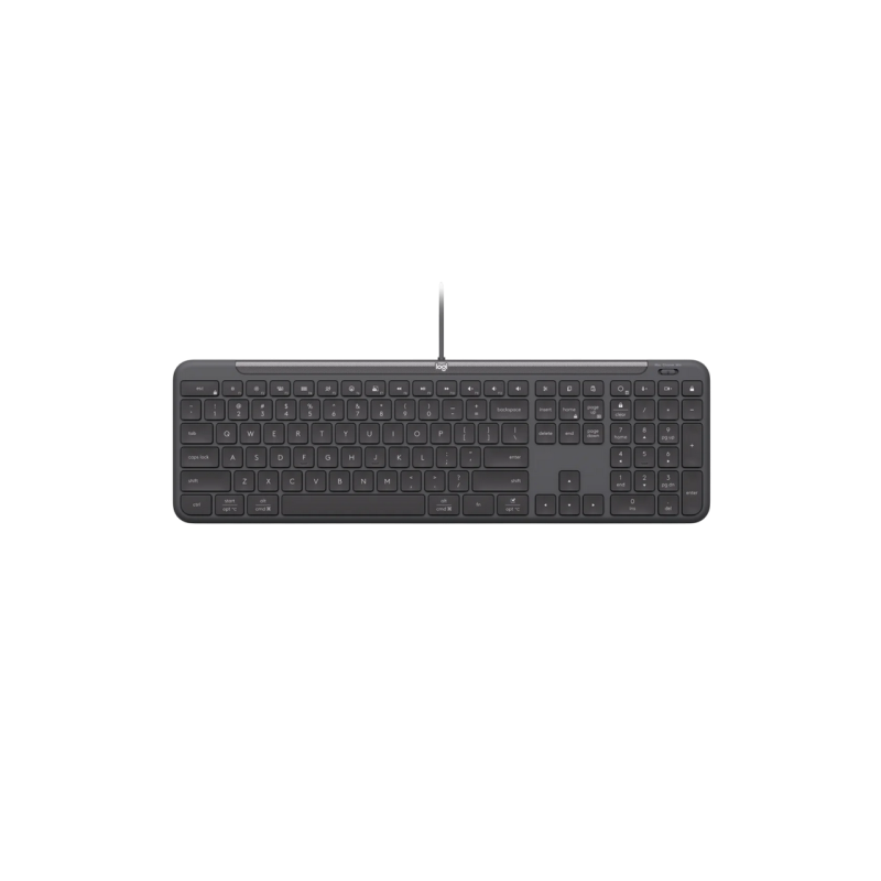 Клавиатура и мышь Logitech Signature Slim MK620, USB-C, бесшумная печать, 4000 точек на дюйм, 4 кнопки, 1,8/1,8 м, EN, черная